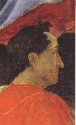 Sandro Botticelli Mago wearing a red mantle oil painting on canvas